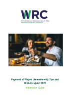 Payment of Wages (Amendment) (Tips and Gratuities) Act 2022 - Information Guide WRC front page preview
                  