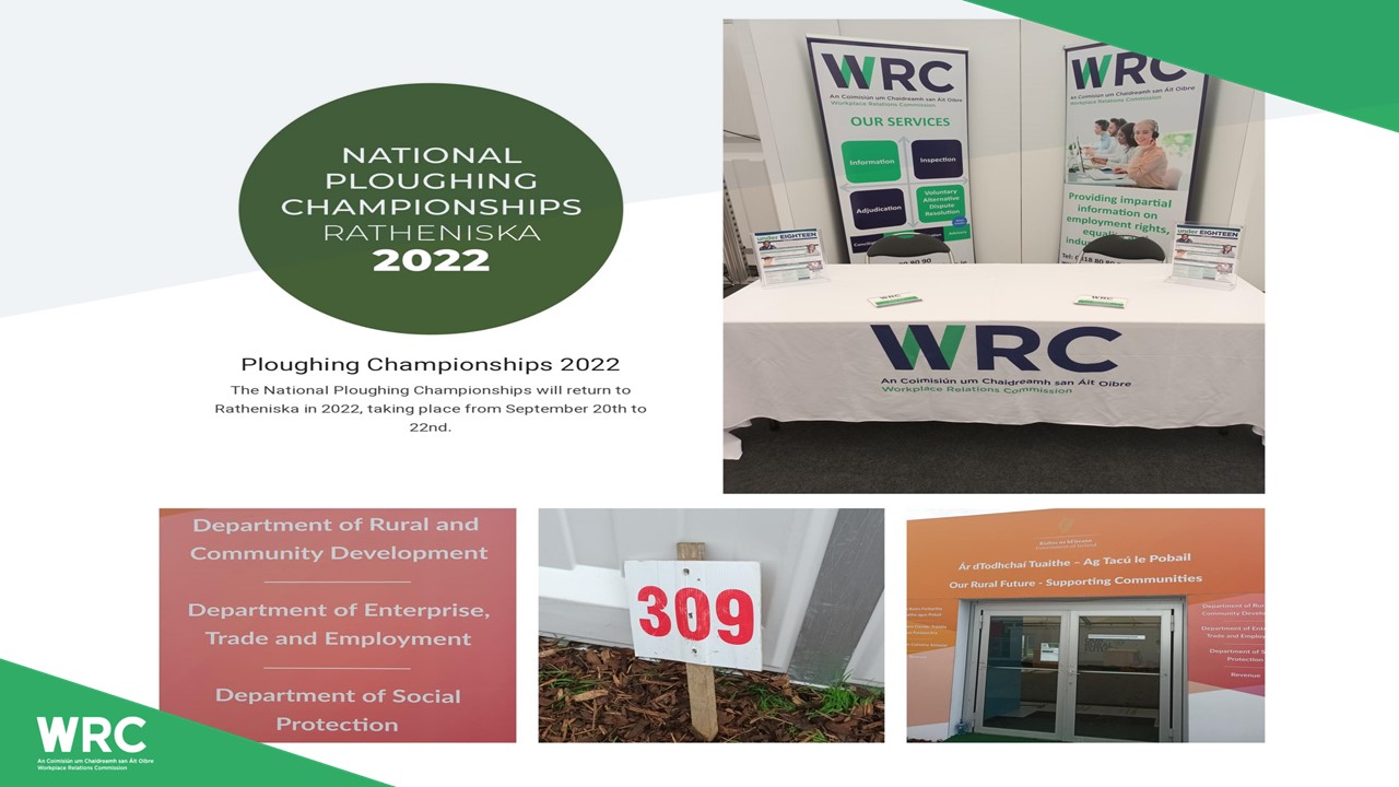 An image showing the WRC's stand at the Ploughing Championship