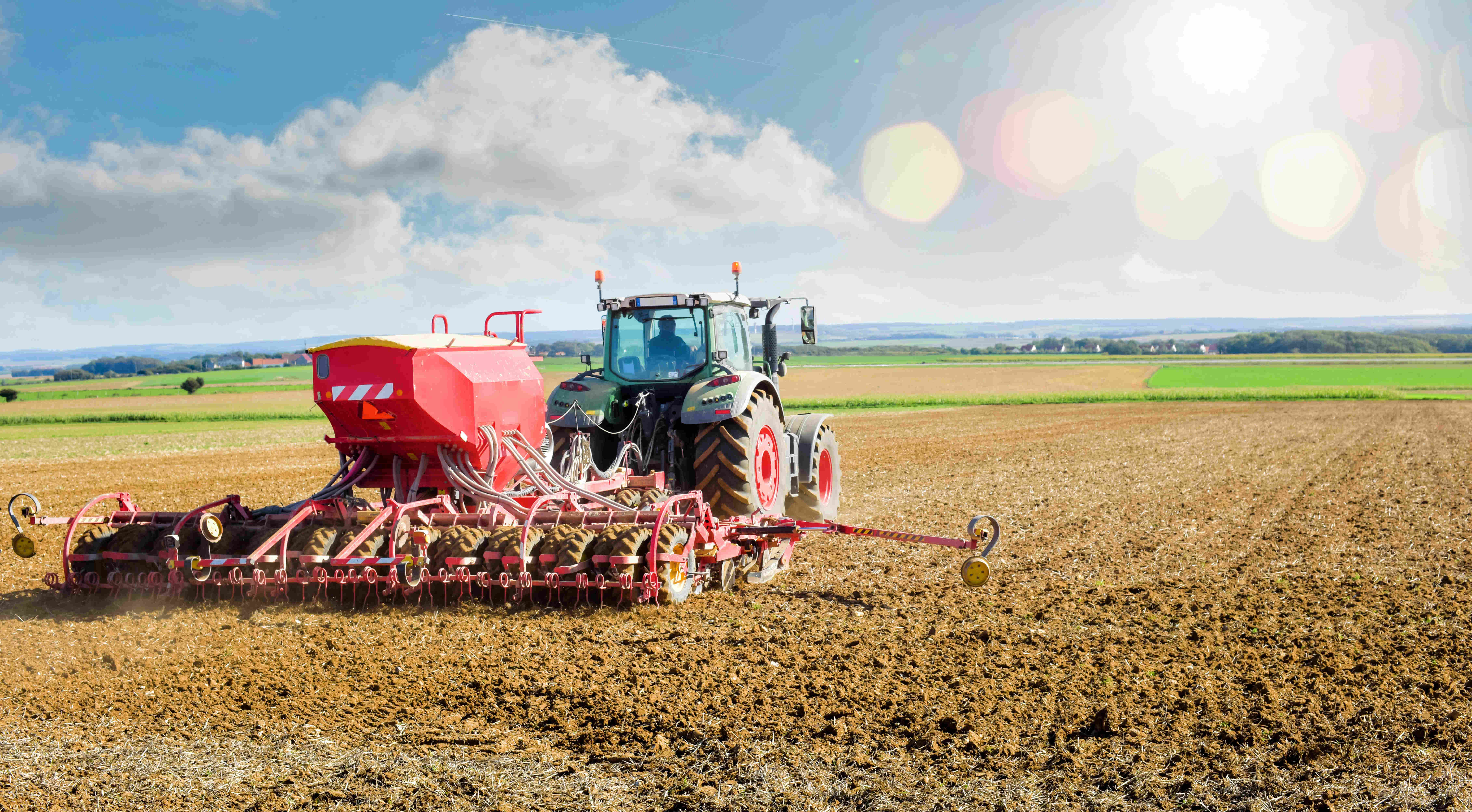 A field being ploughed